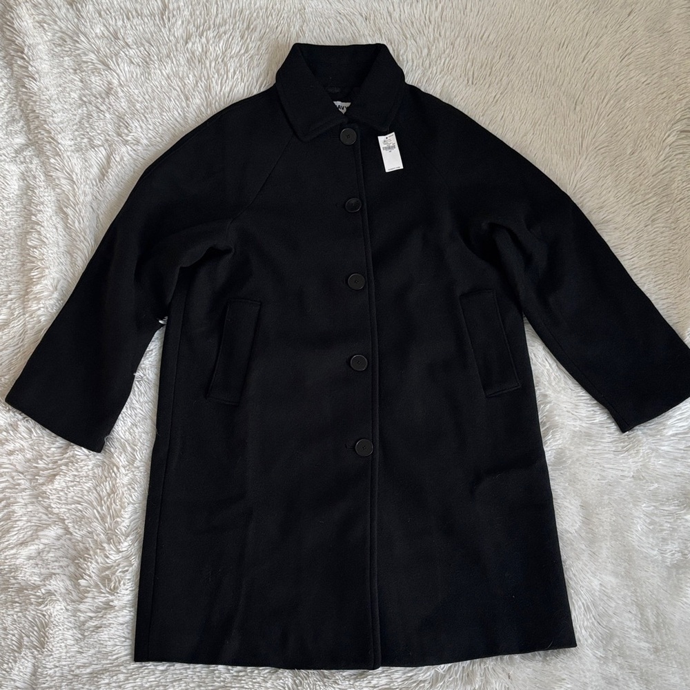 Old Navy Black Car Coat